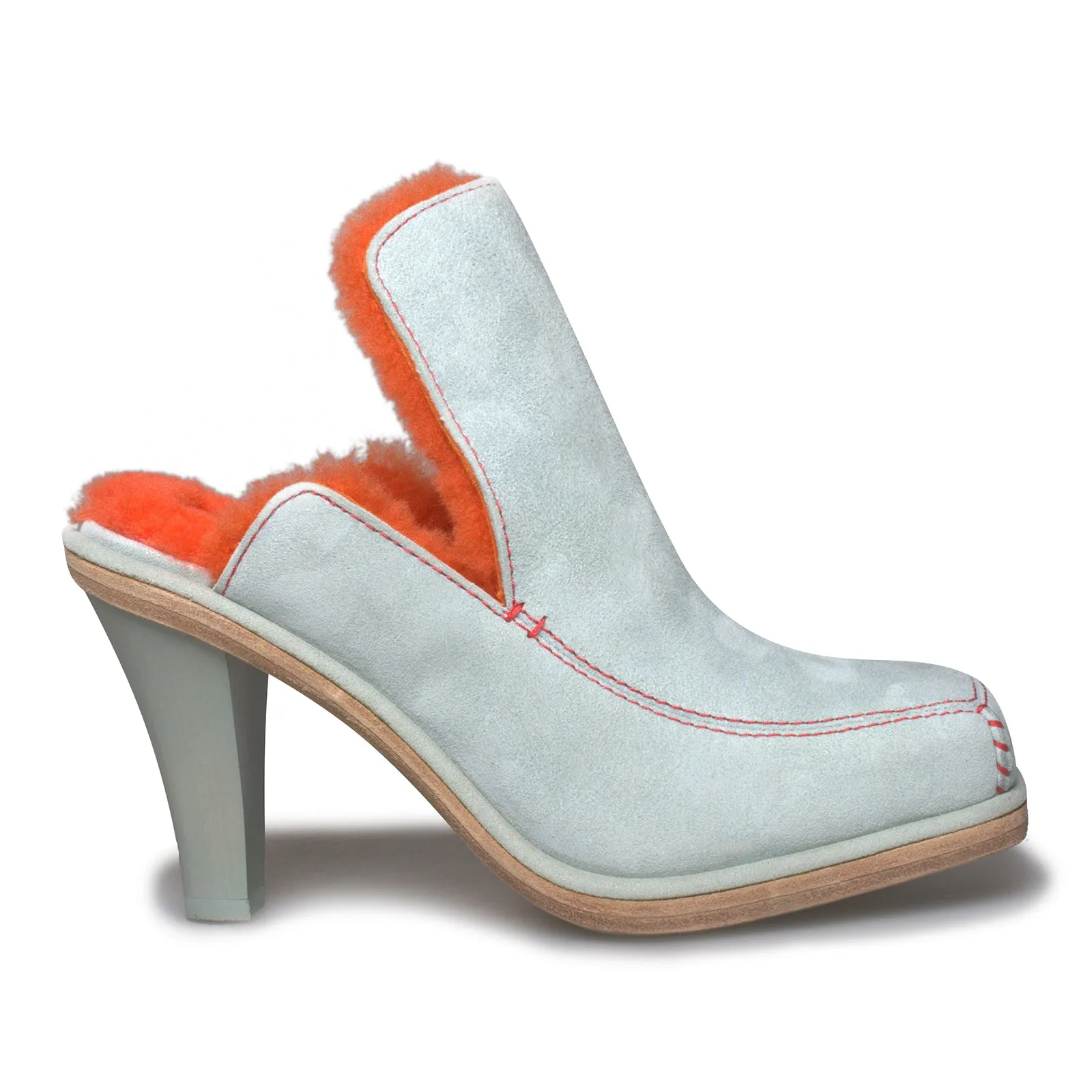 UGG Court Mule Eckhaus Latta Sky Grey Mandarin Orange Heels Women's