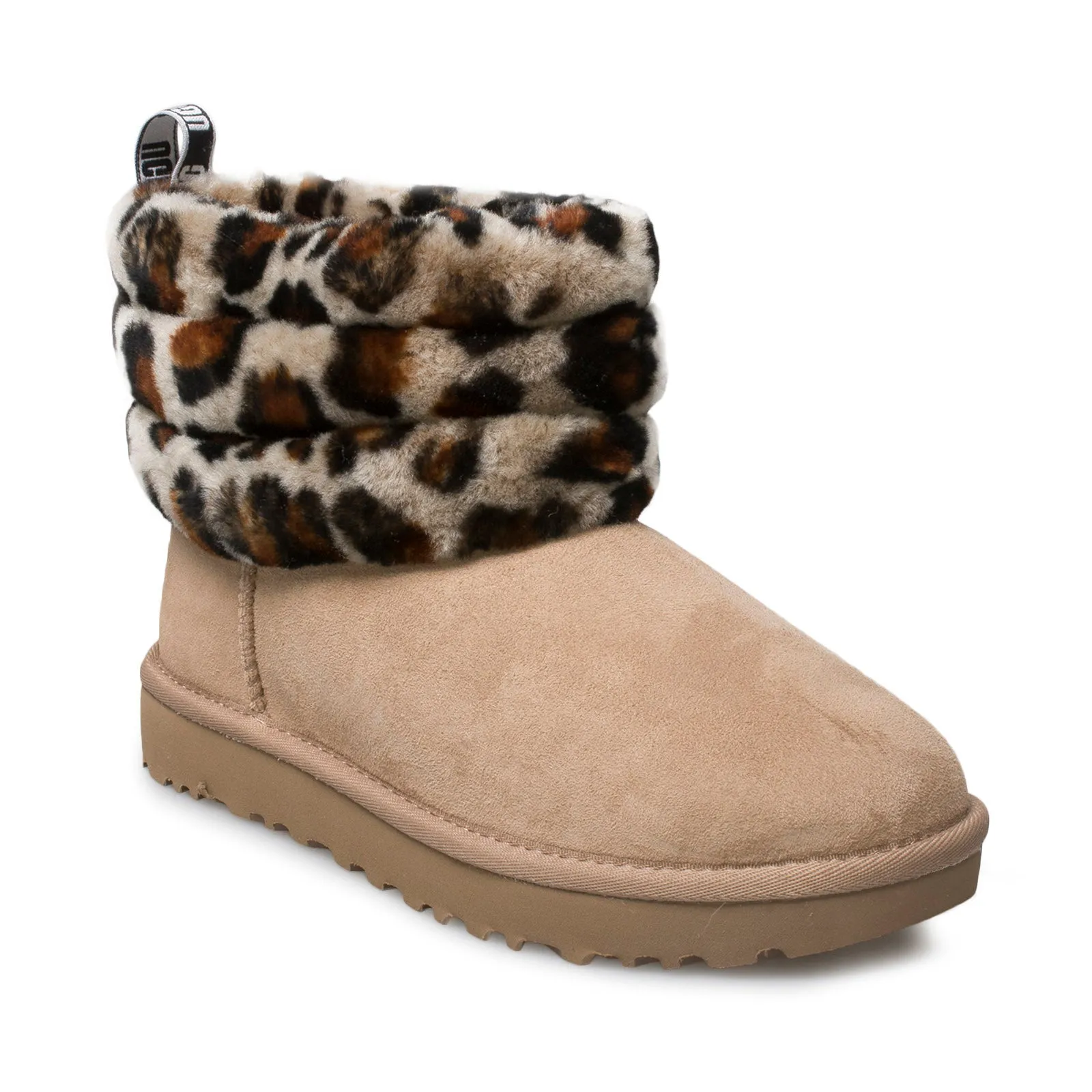 UGG Fluff Mini Leopard Boots for Women