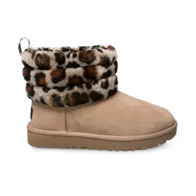 UGG Fluff Mini Leopard Boots for Women