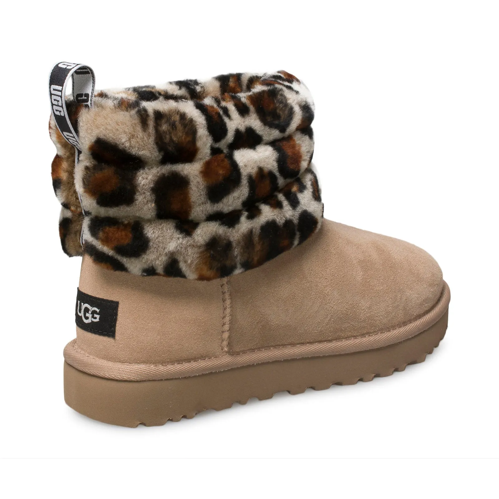 UGG Fluff Mini Leopard Boots for Women