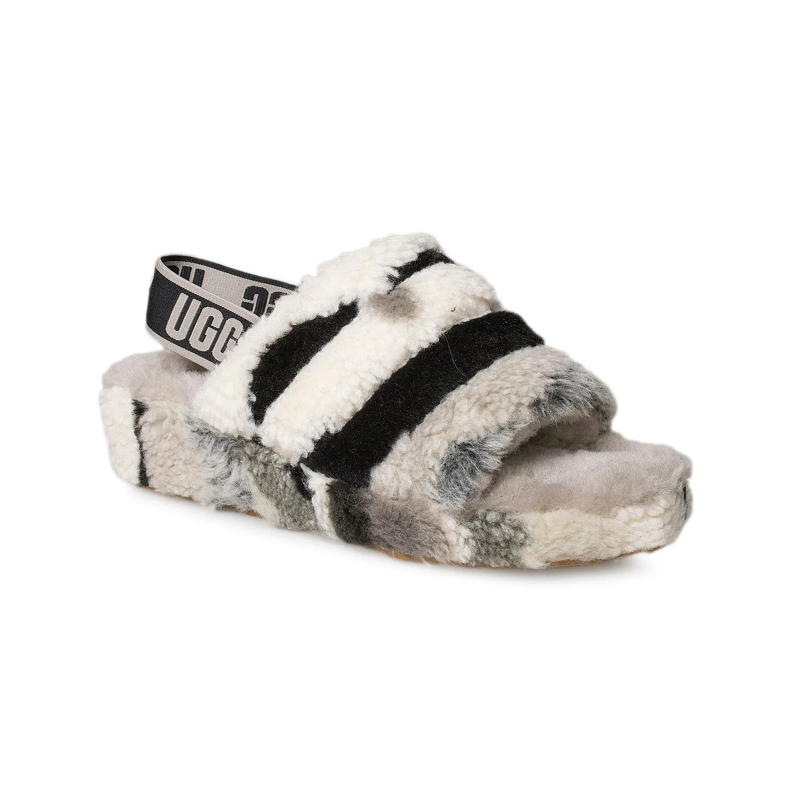 UGG Fluff Yeah Slide Women's Slippers - California Collage Black Grey