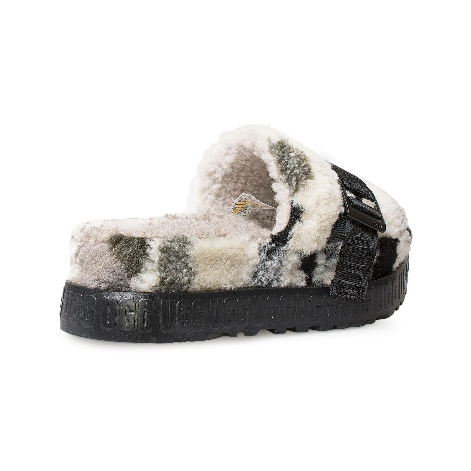 Ugg Fluffita Cali Collage Slippers - Women's Black Grey