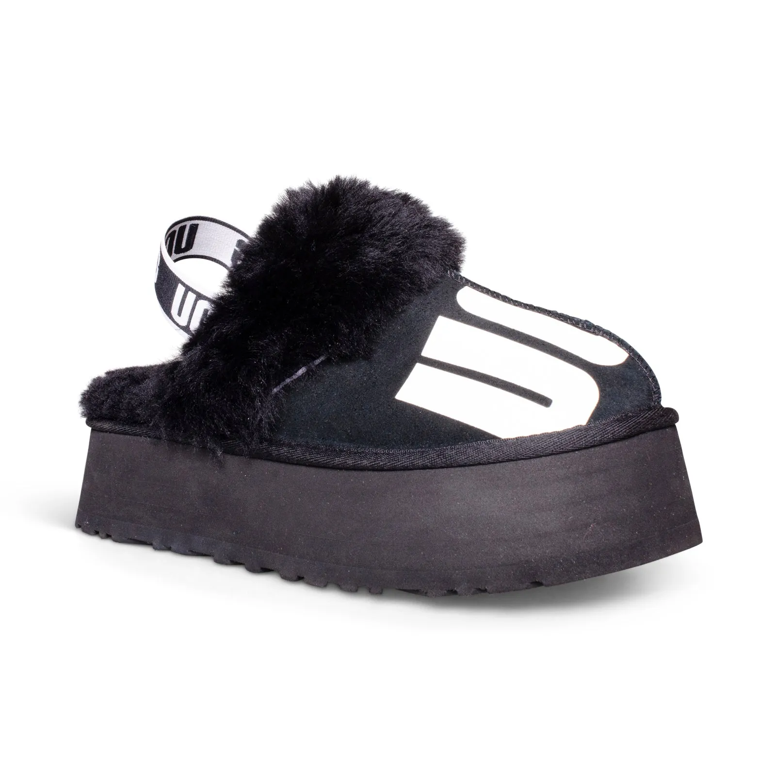 UGG Funkette Chopd Black Women's Slippers