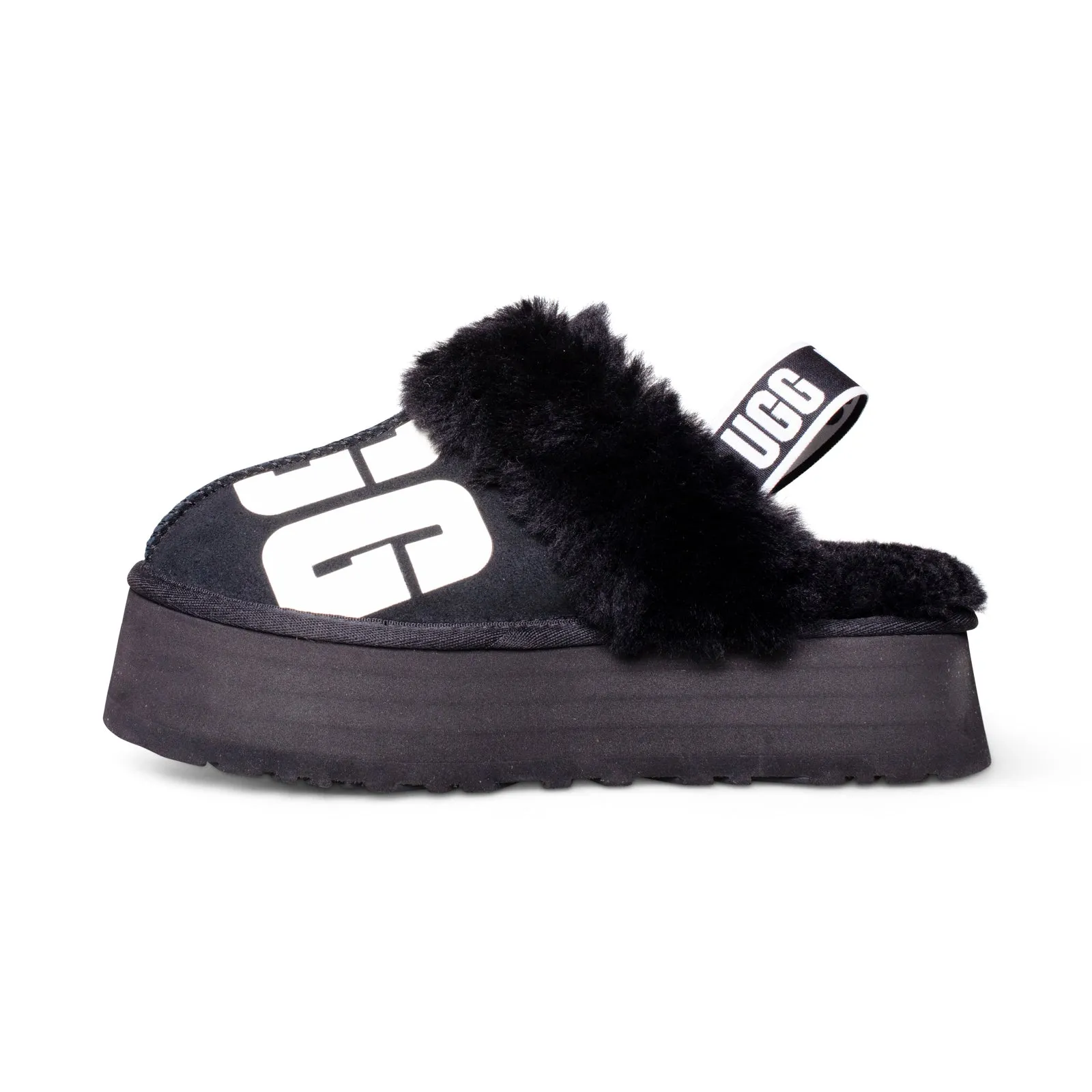 UGG Funkette Chopd Black Women's Slippers