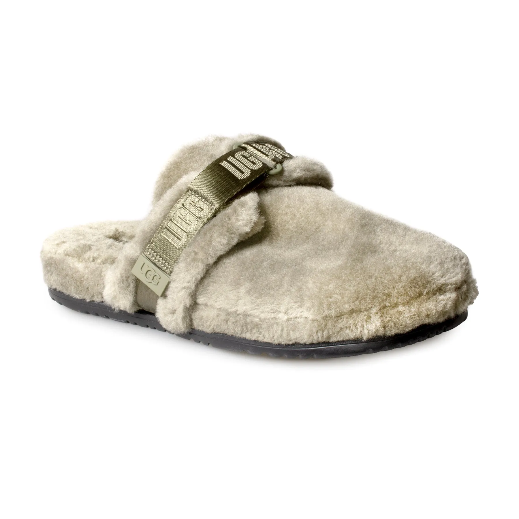 UGG Men's Fluff It Burnt Olive Slippers