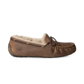 UGG Men's Tan Leather Olsen Slippers - Buy Now