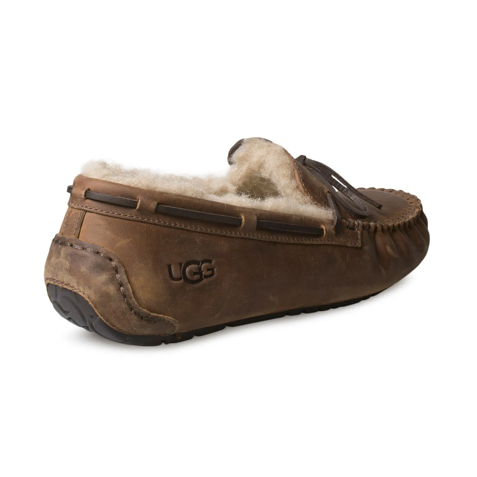 UGG Men's Tan Leather Olsen Slippers - Buy Now