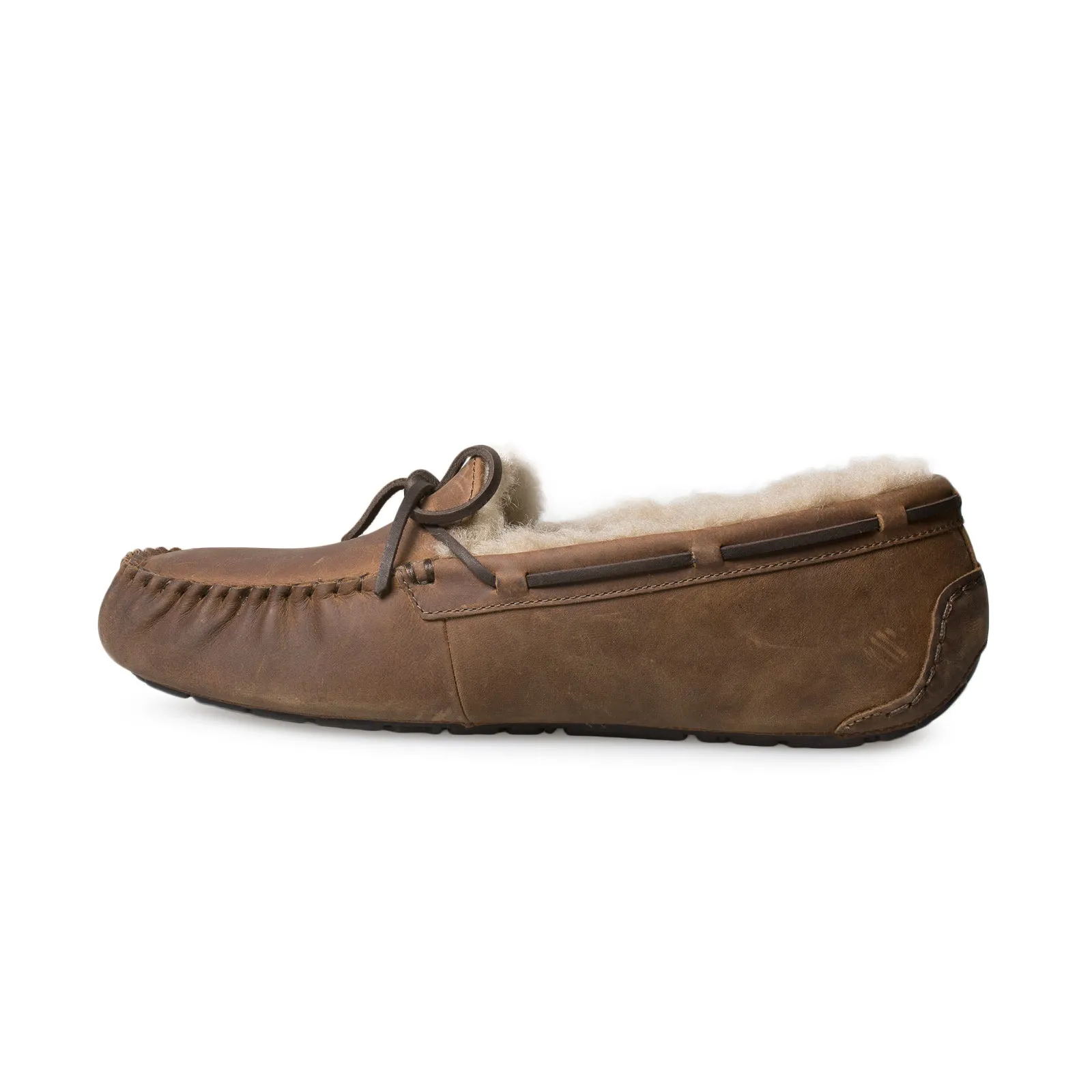 UGG Men's Tan Leather Olsen Slippers - Buy Now