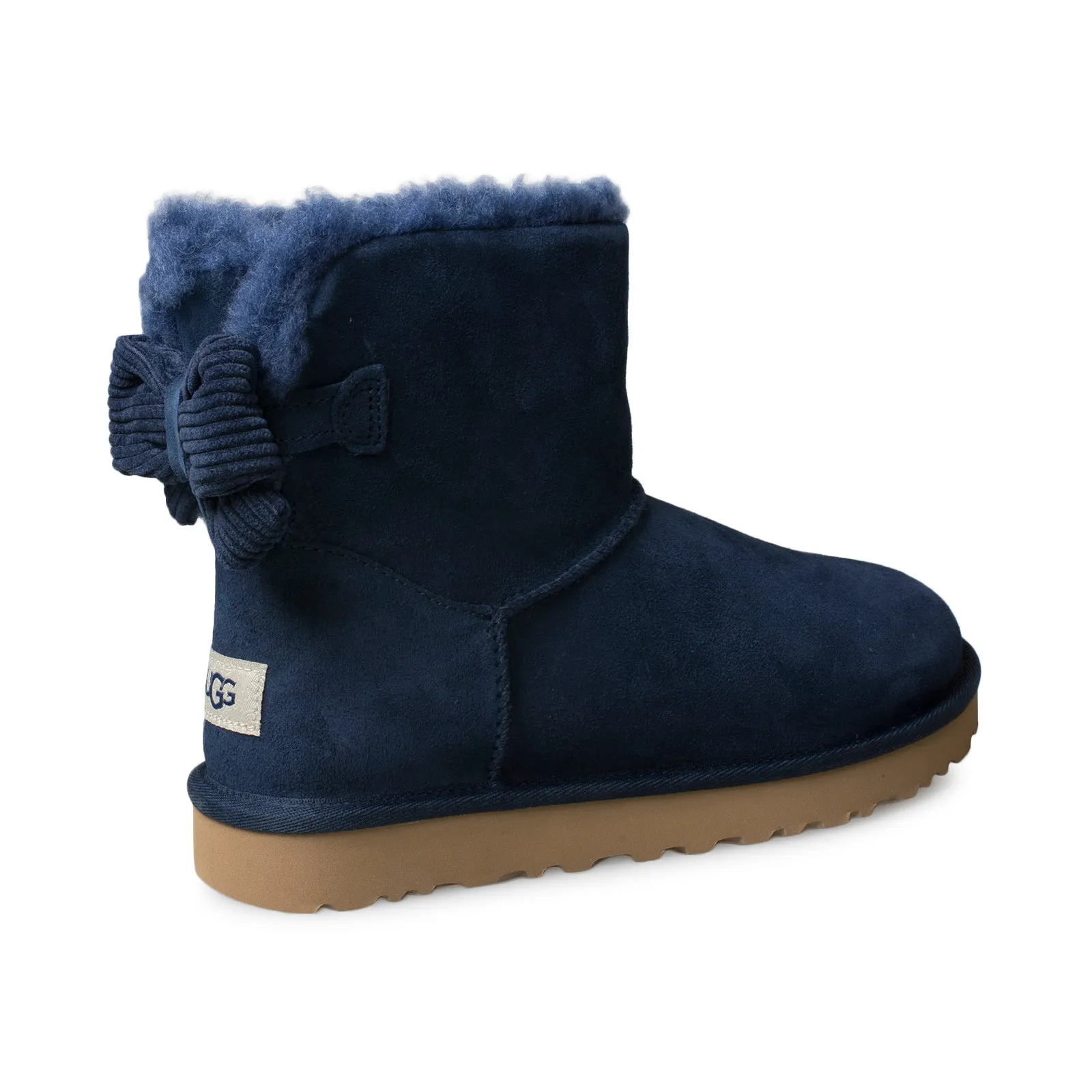 UGG Navy Corduroy Bow Boots for Women