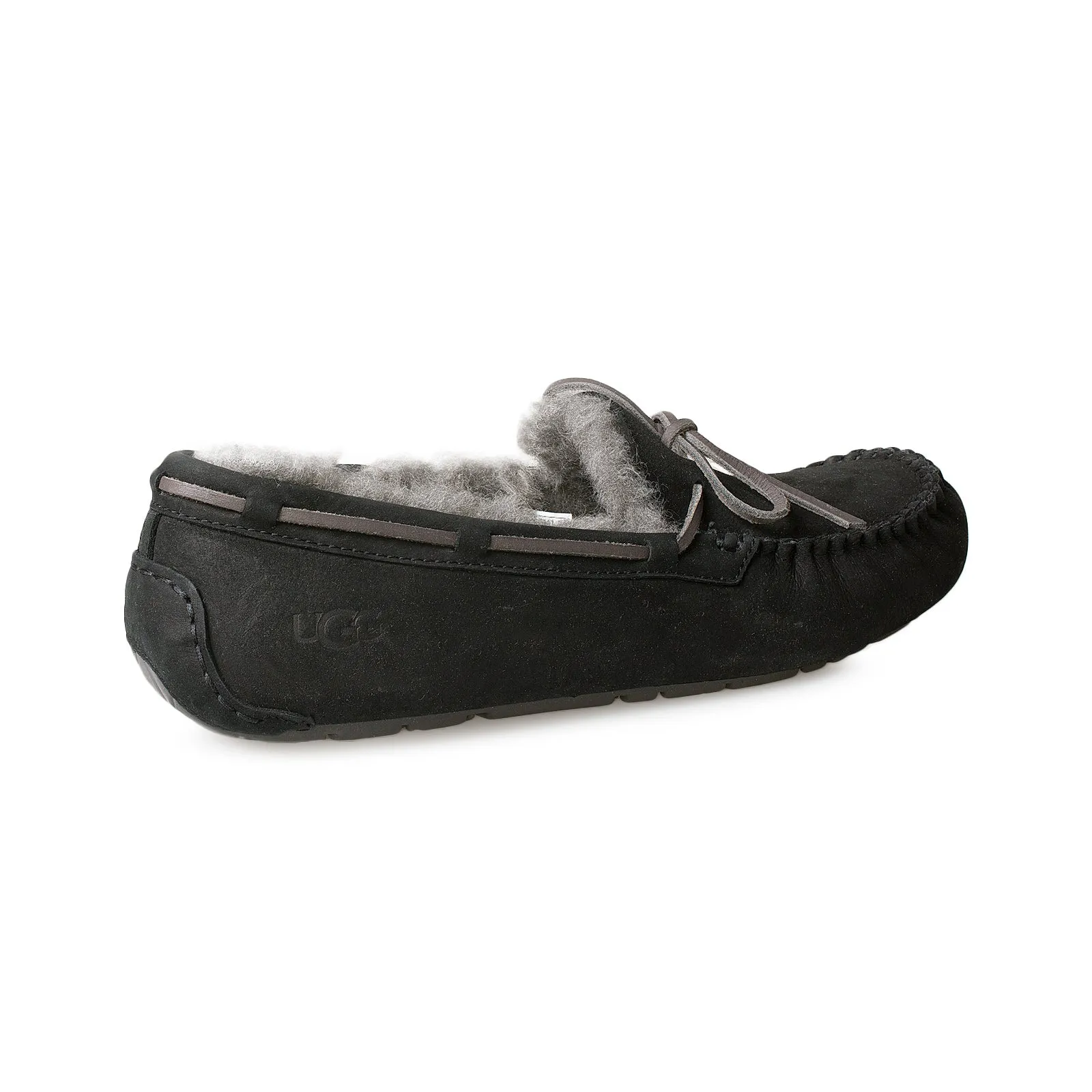 UGG Olsen Black Leather Slippers for Men's