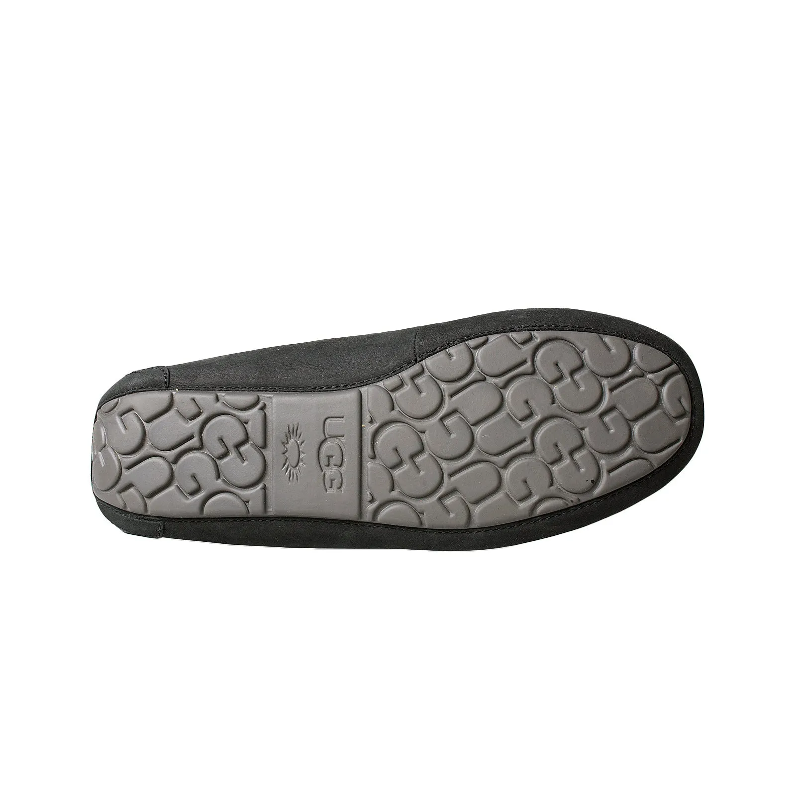 UGG Olsen Black Leather Slippers for Men's