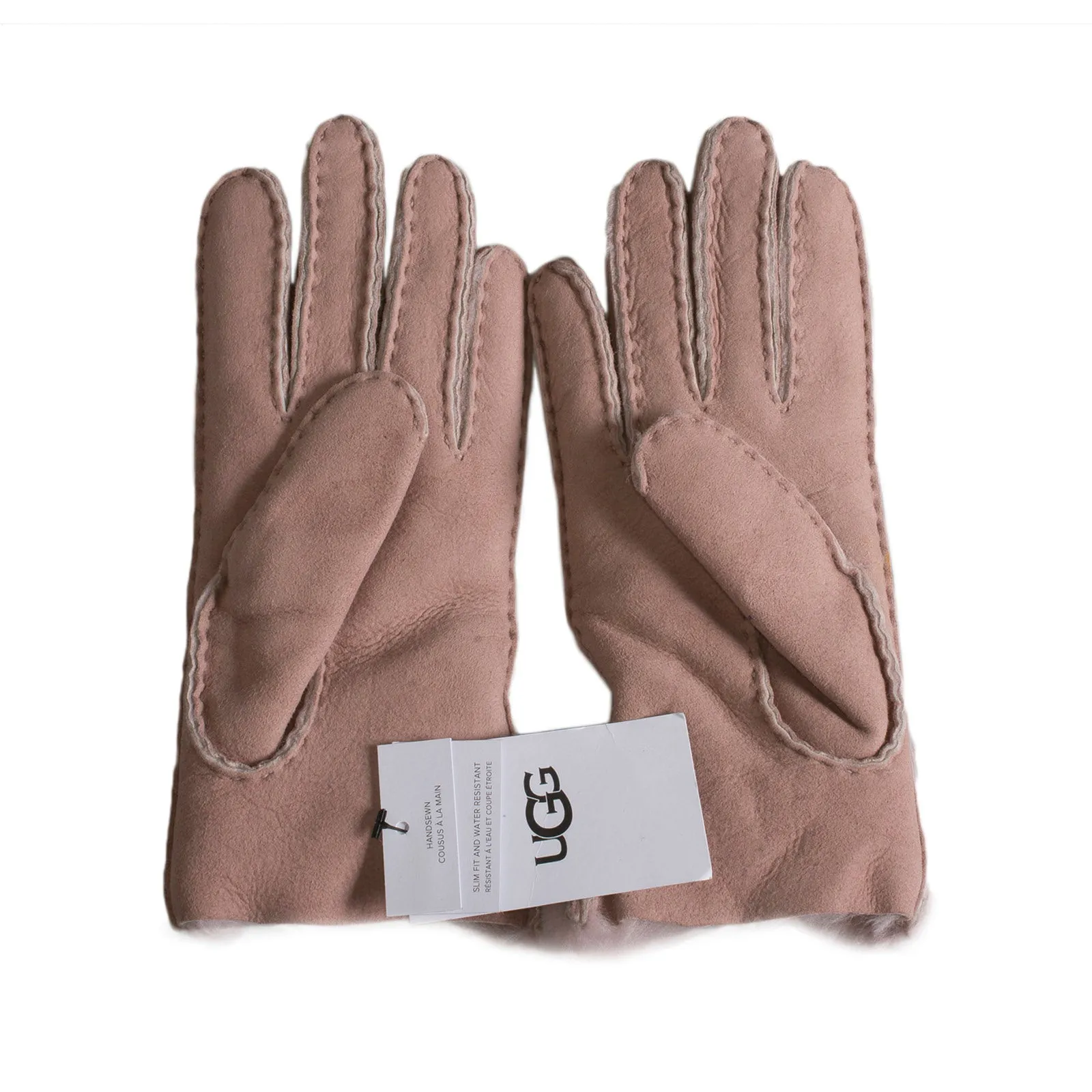 UGG Pink Crystal Sheepskin Gloves - Women's