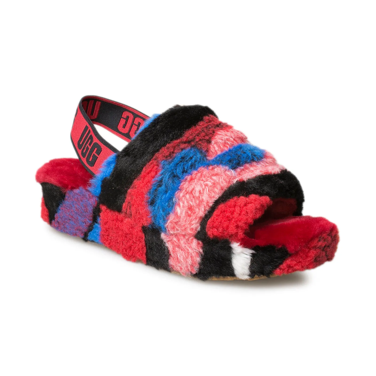 UGG red slippers for women - Fluff Yeah Slide Cali Collage