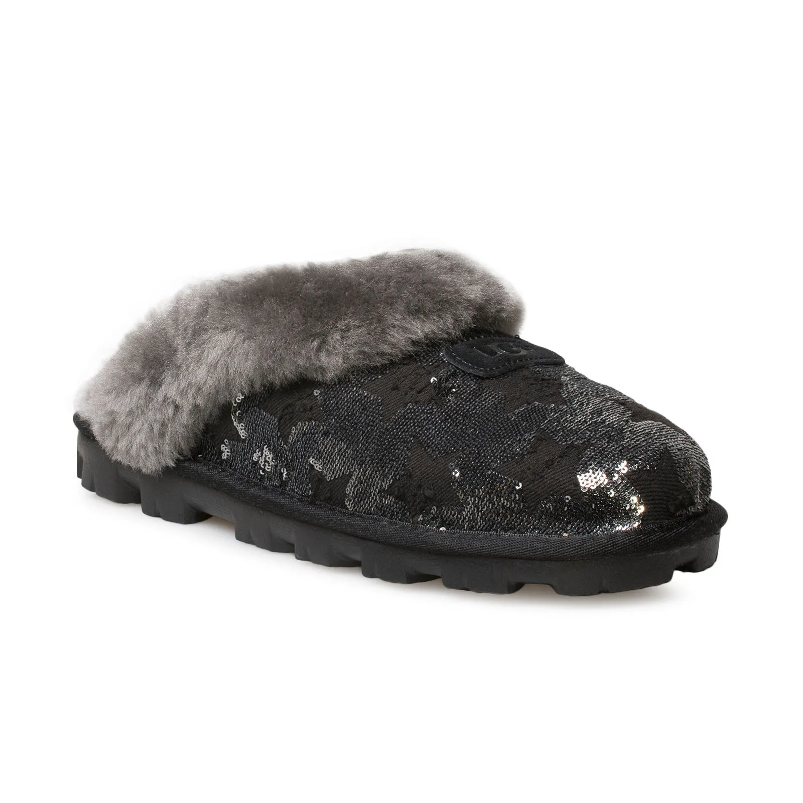 UGG Women's Black Sequin Stars Slippers - Coquette Model