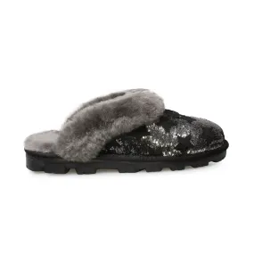 UGG Women's Black Sequin Stars Slippers - Coquette Model