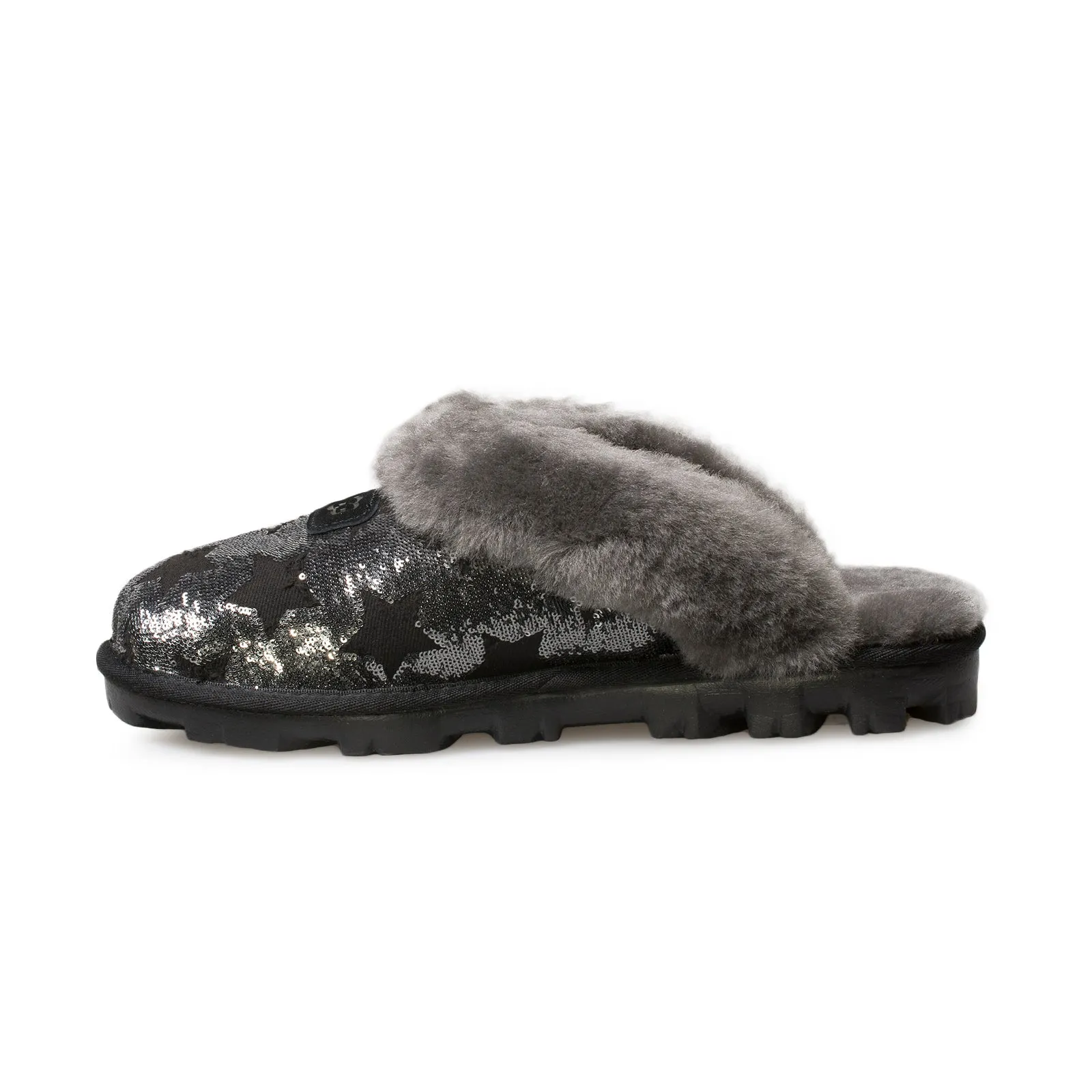 UGG Women's Black Sequin Stars Slippers - Coquette Model