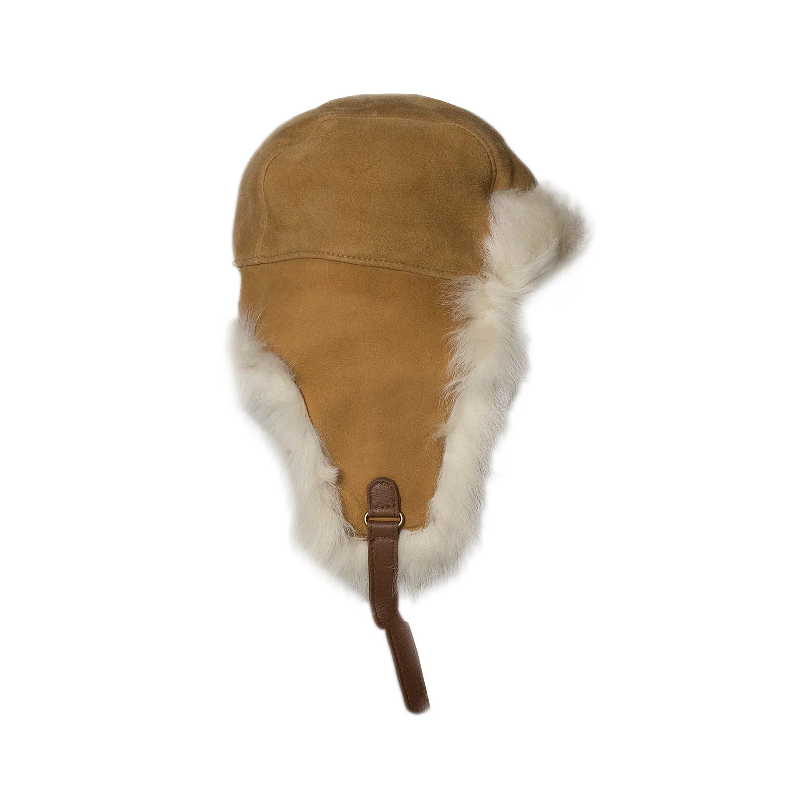 UGG Women's Chestnut Long Pile Sheepskin Trapper Hat