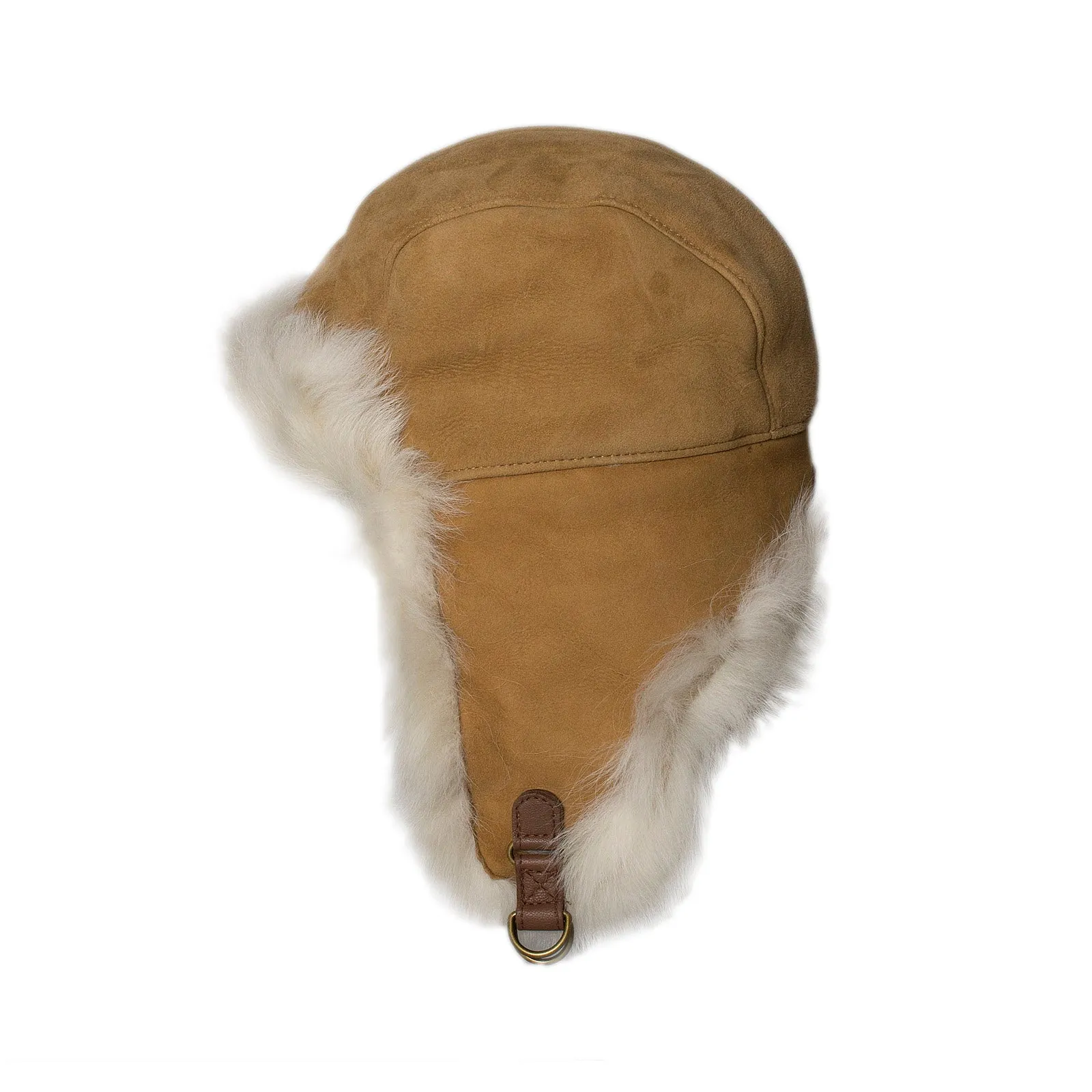 UGG Women's Chestnut Long Pile Sheepskin Trapper Hat