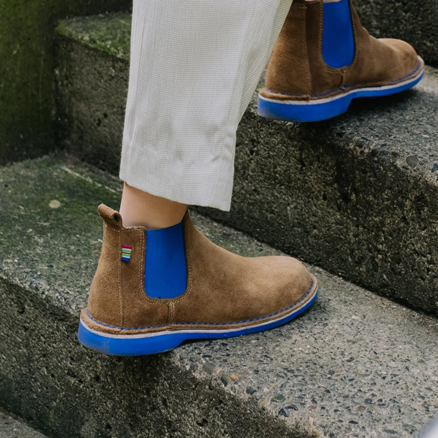 Veldskoen Chelsea Boot J-Bay Blue Sole - Shop Now