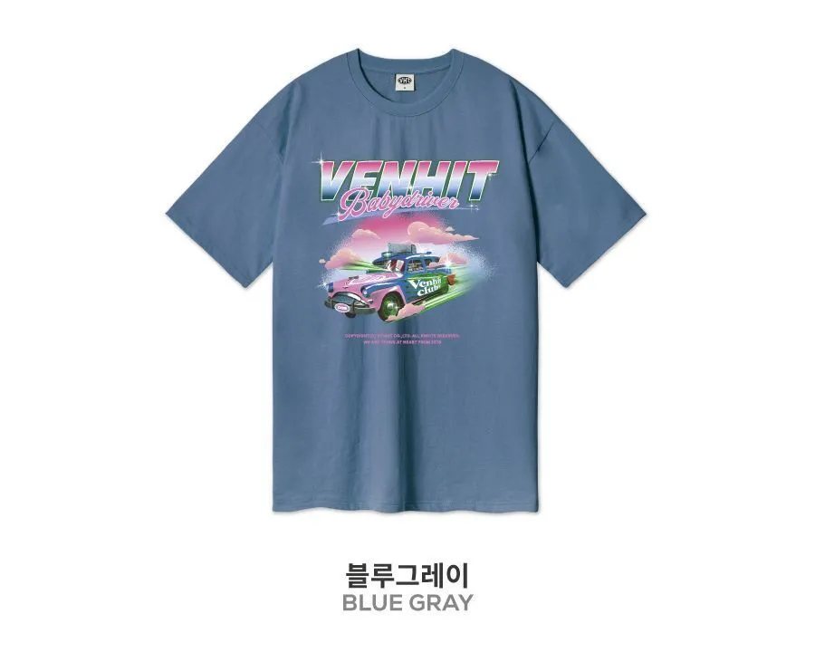 VENHIT  |Unisex Street Style Short Sleeves Oversized Logo T-Shirts