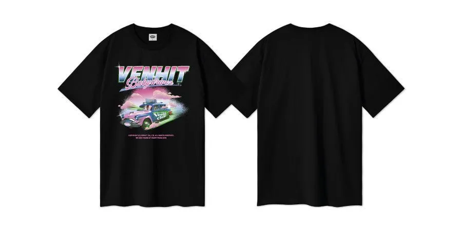 VENHIT  |Unisex Street Style Short Sleeves Oversized Logo T-Shirts