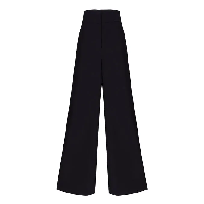 Verri Wool Blend Women's Black Trousers