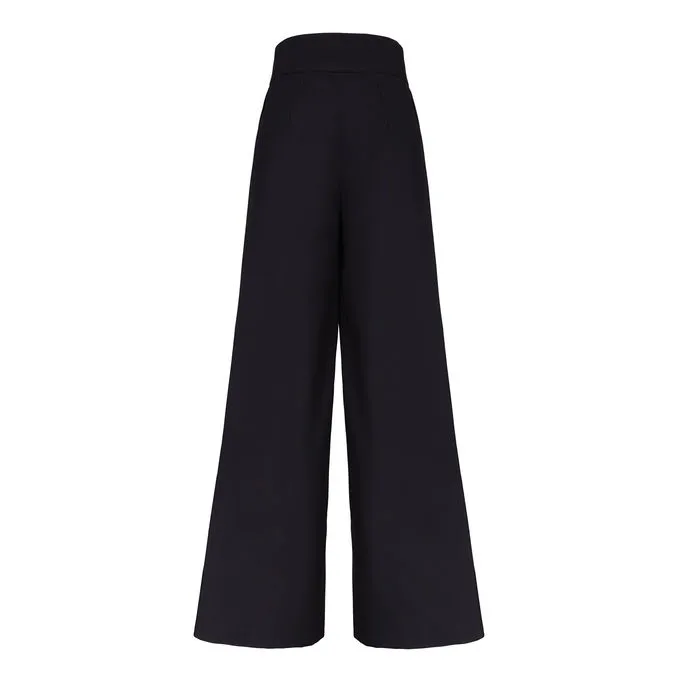 Verri Wool Blend Women's Black Trousers