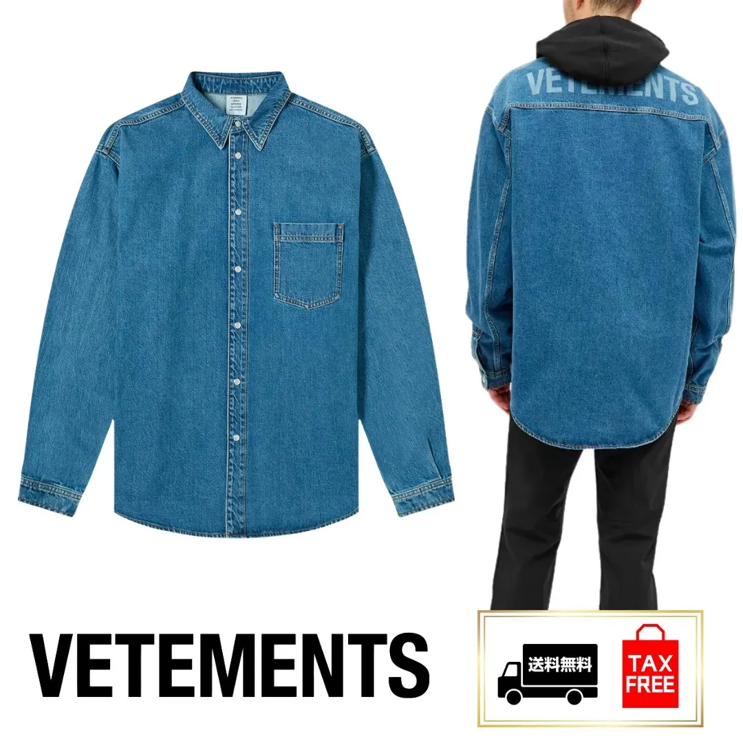 VETEMENTS  |Unisex Street Style Oversized Logo Shirts