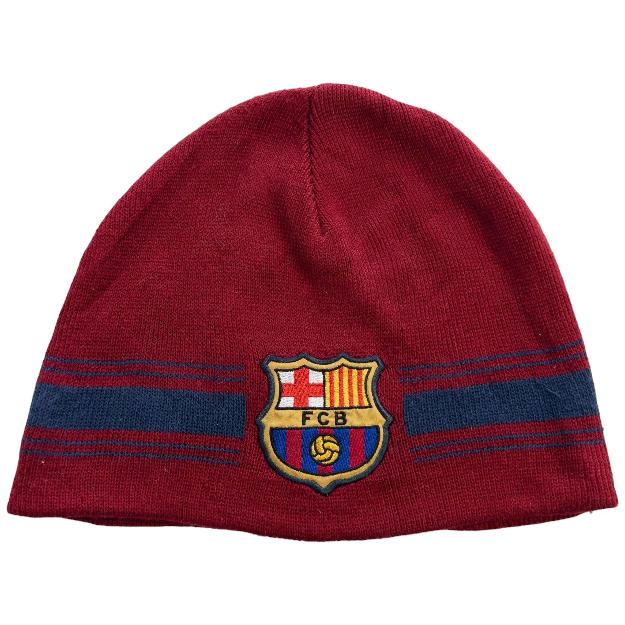 Vintage Nike Barcelona Striped Beanie Hat