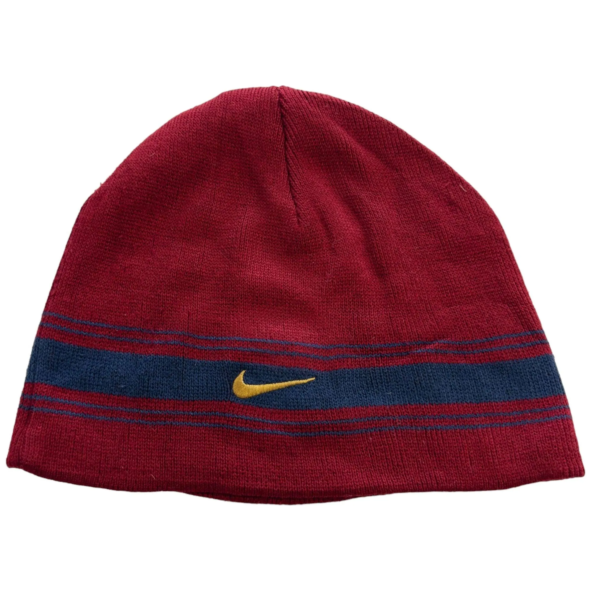 Vintage Nike Barcelona Striped Beanie Hat