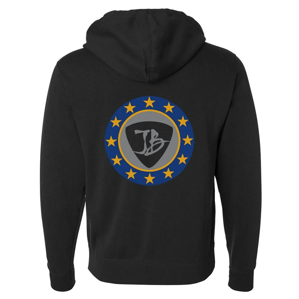 Vintage Star Shield Zip-Up Hoodie (Unisex)