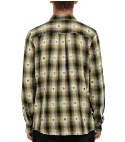 Volcom Mens Skate Vitals Simon Long Sleeve Flannel Shirt