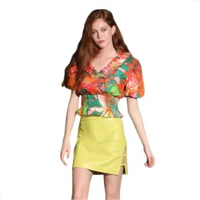 Walter Baker Key Lime Corteza Skirt.