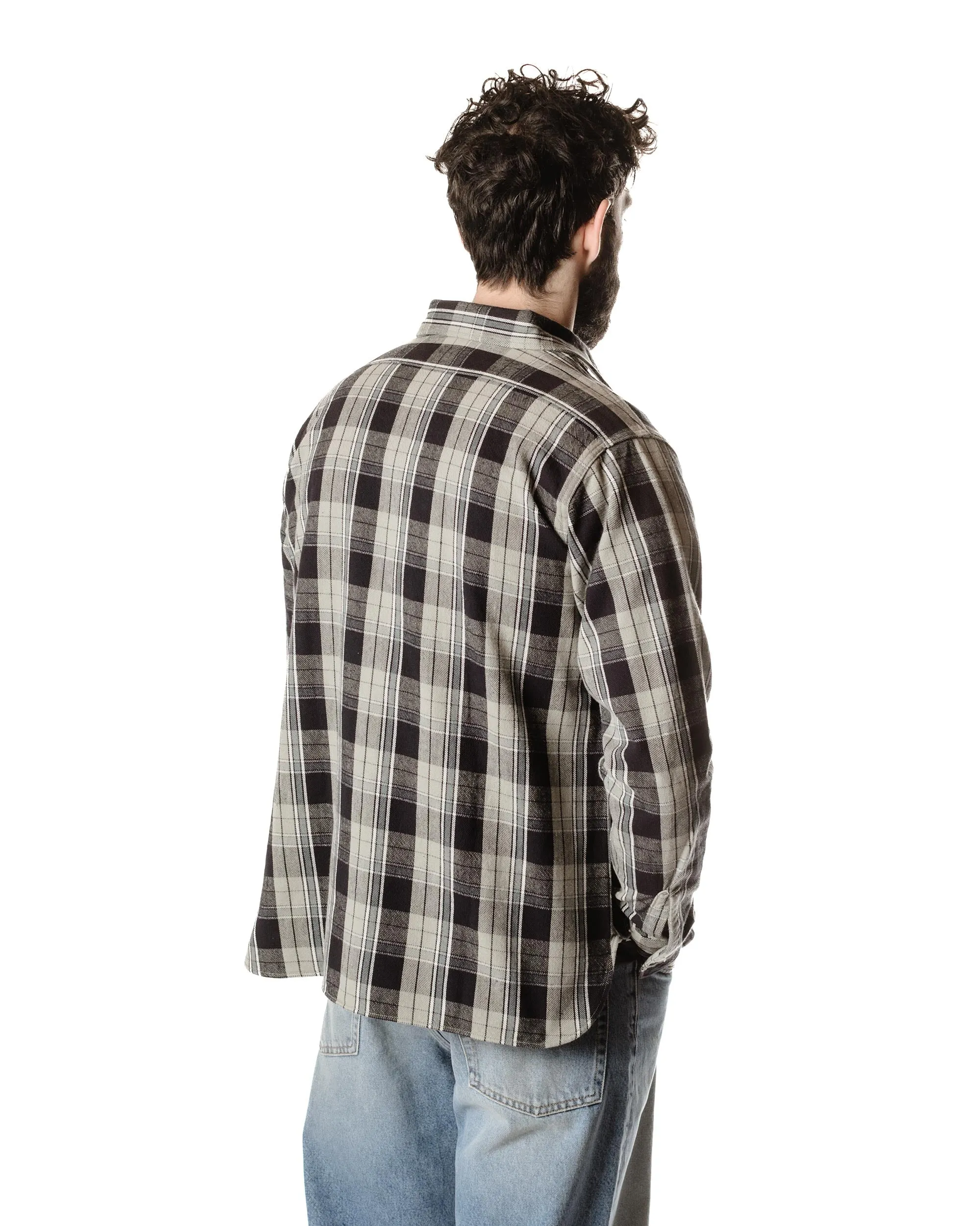 Warehouse Lot. 3022 Flannel Shirt With Chinstrap G Pattern Grey (One Wash)