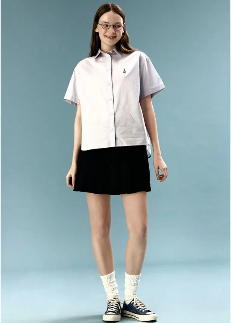 WHO.A.U  |Casual Style Unisex Street Style Plain Cotton Short Sleeves