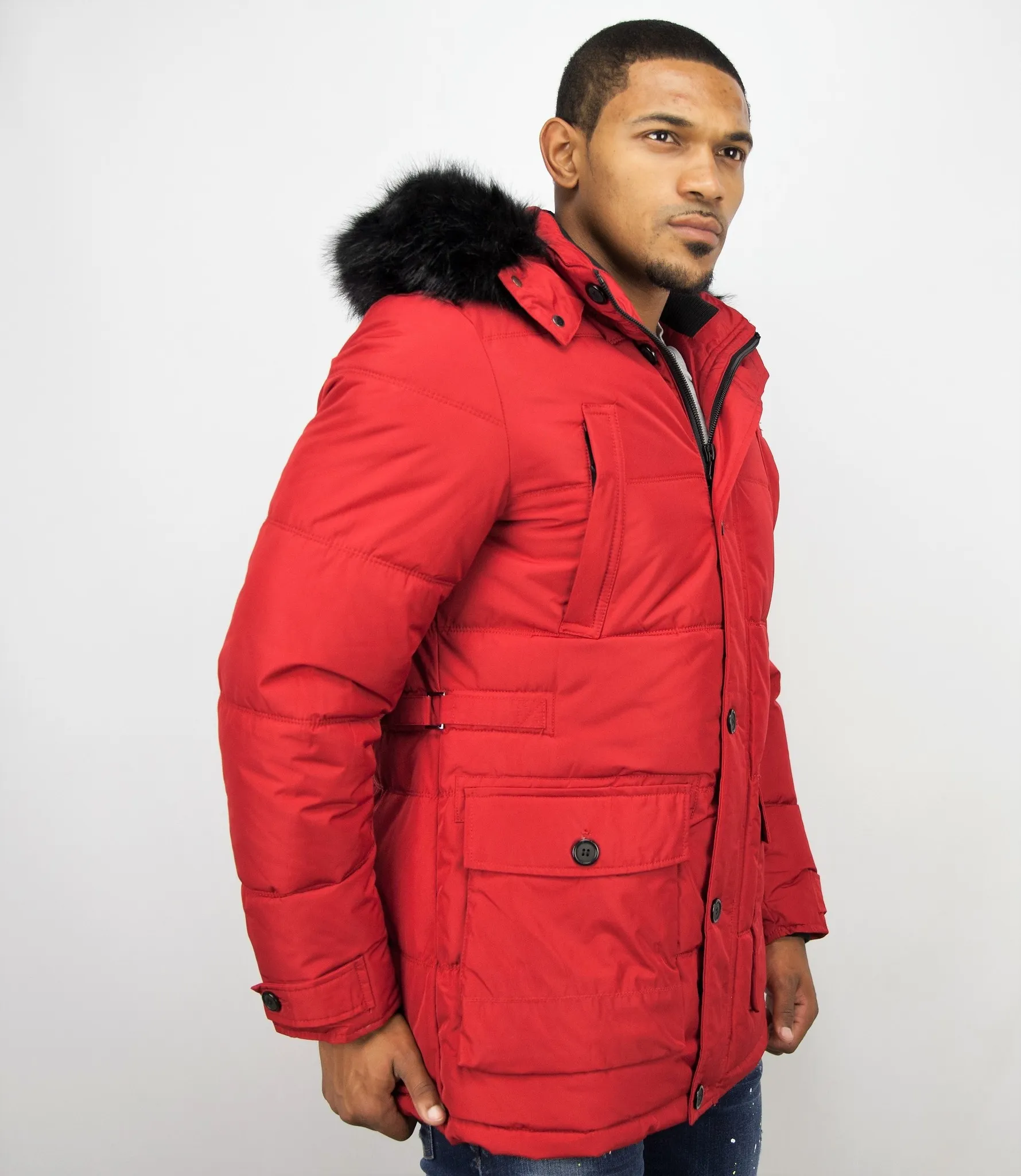 Winter Jacket Men | Warm Winter Coat 4Pocet  Red |