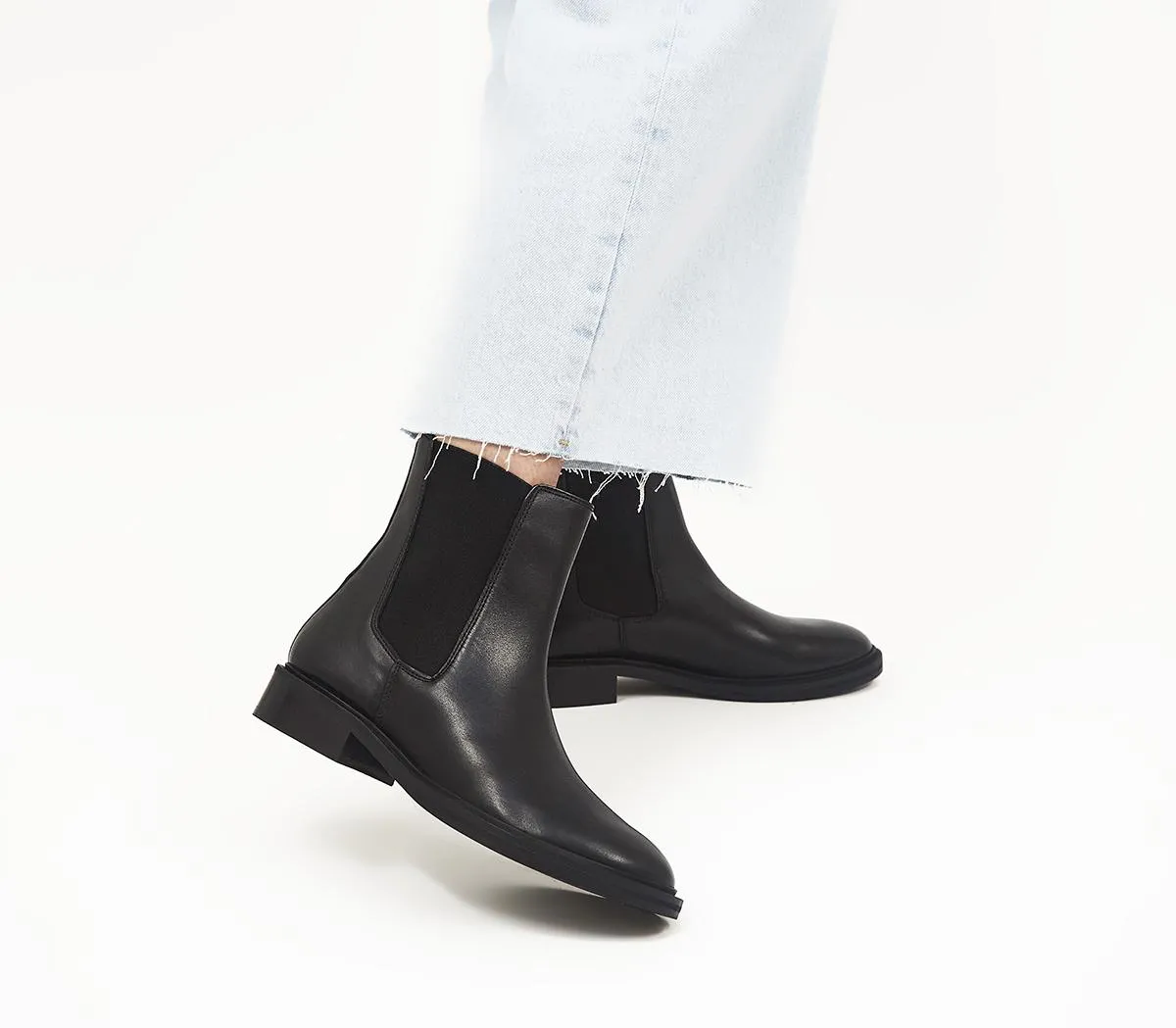 Women's black leather Chelsea boots - Office Astro Clean Sole