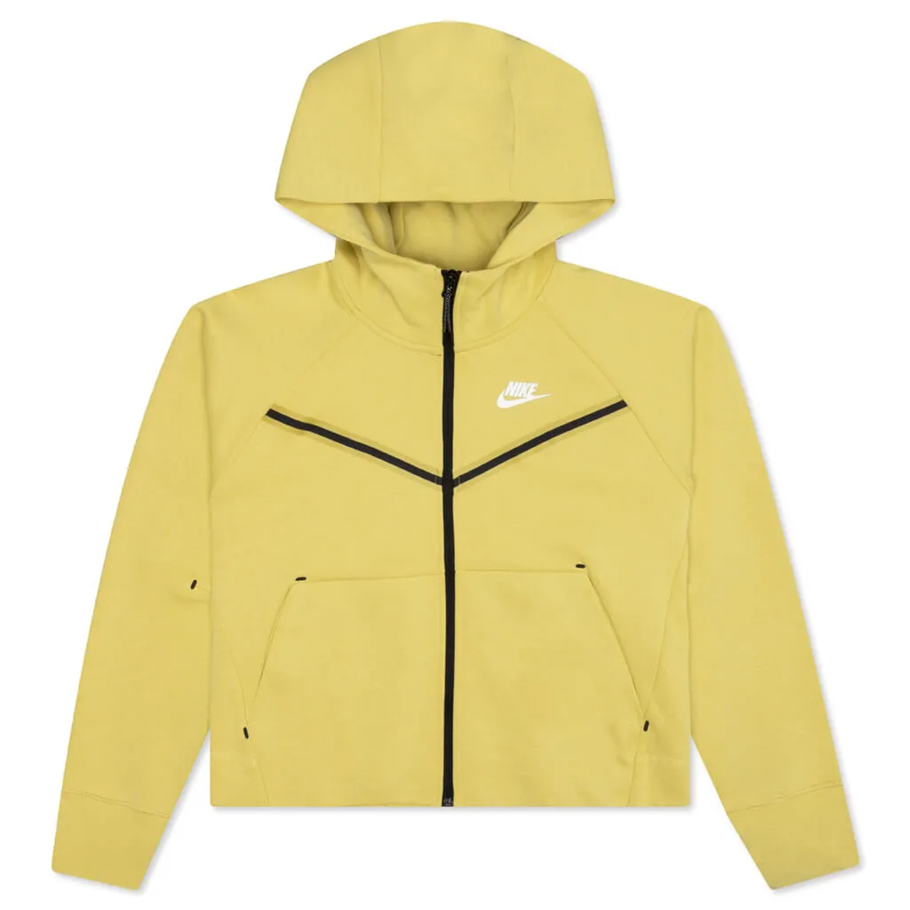 Women's Full-Zip Hoodie - Celery White - Tech Fleece Windrunner