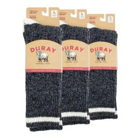 Wool Denim Blend Work Socks - Unisex (Pack of 3)