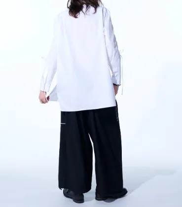 Yohji Yamamoto  |Unisex Street Style Long Sleeves Plain Cotton Oversized