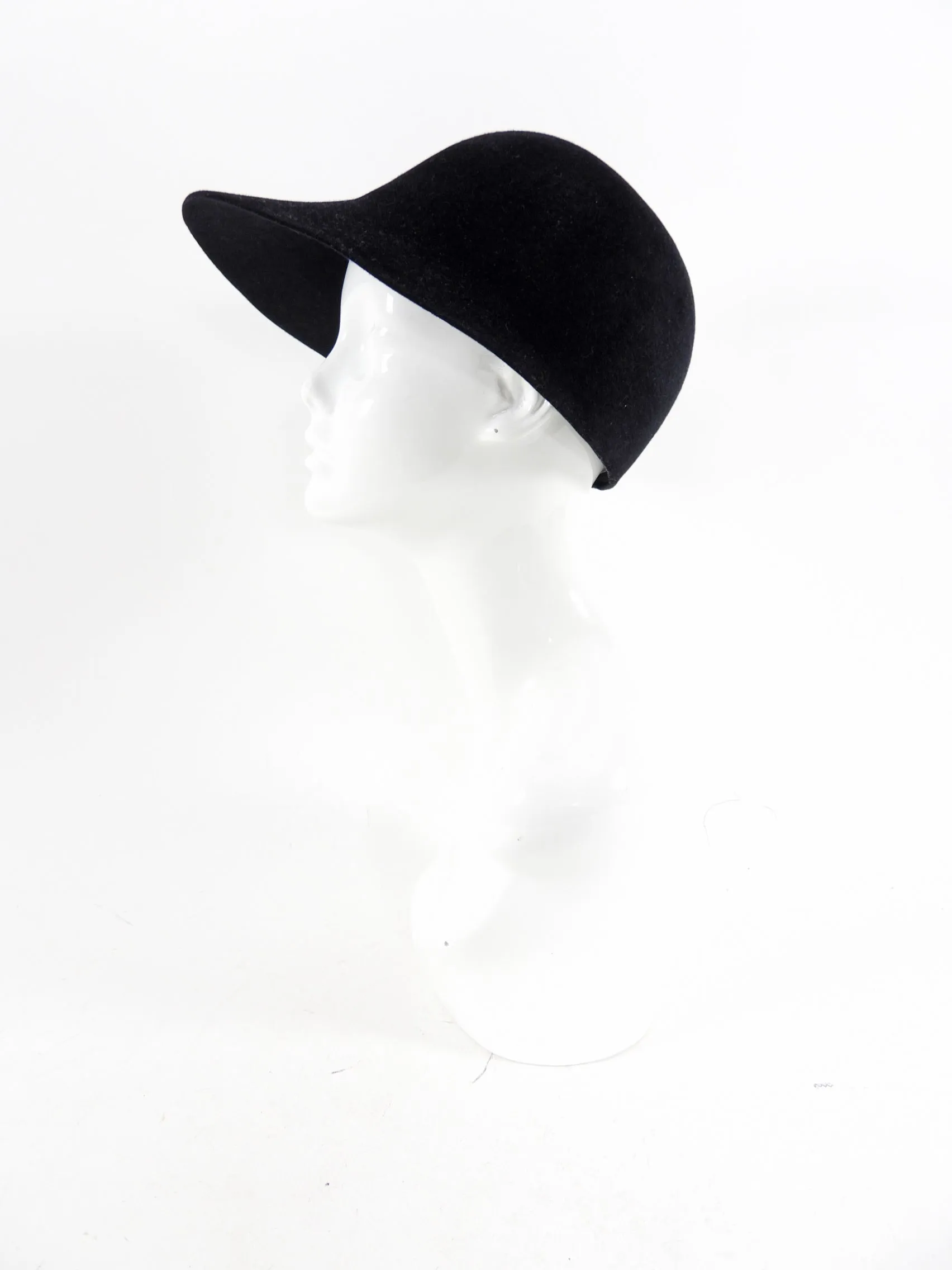 Yohji Yamamoto Vintage Black Hat, Felt Wool - Shop Now!