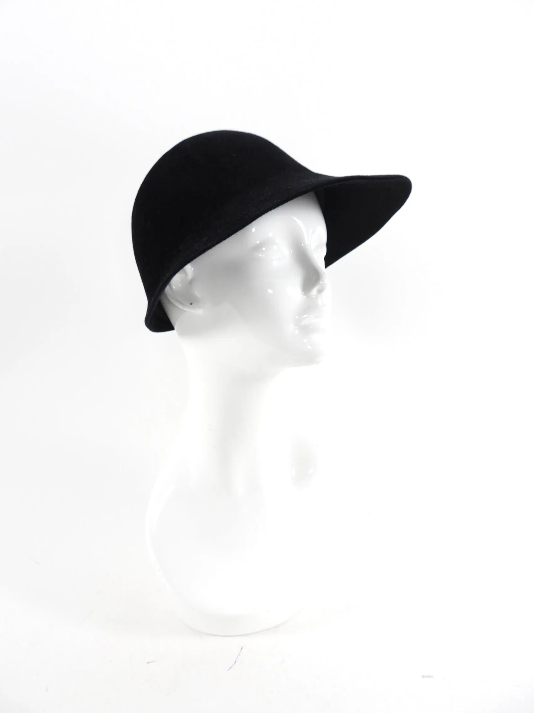 Yohji Yamamoto Vintage Black Hat, Felt Wool - Shop Now!