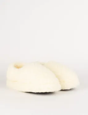 Yoko Wool Women's Siberian Wool Slippers - Natural