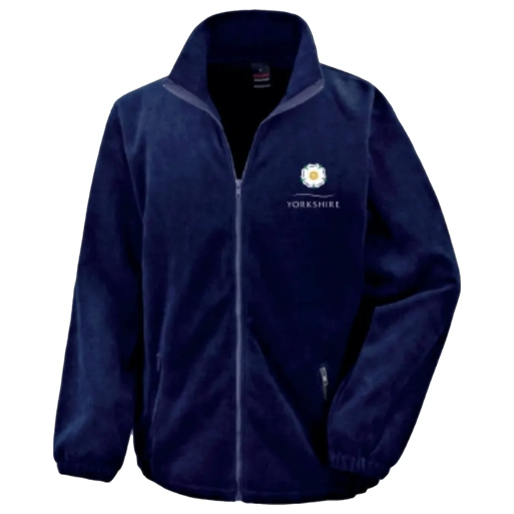 Yorkshire Rose Navy Fleece Jacket