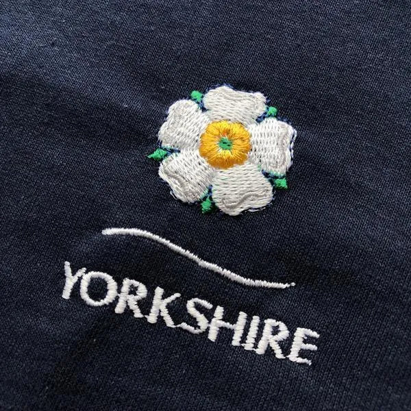 Yorkshire Rose Navy Fleece Jacket